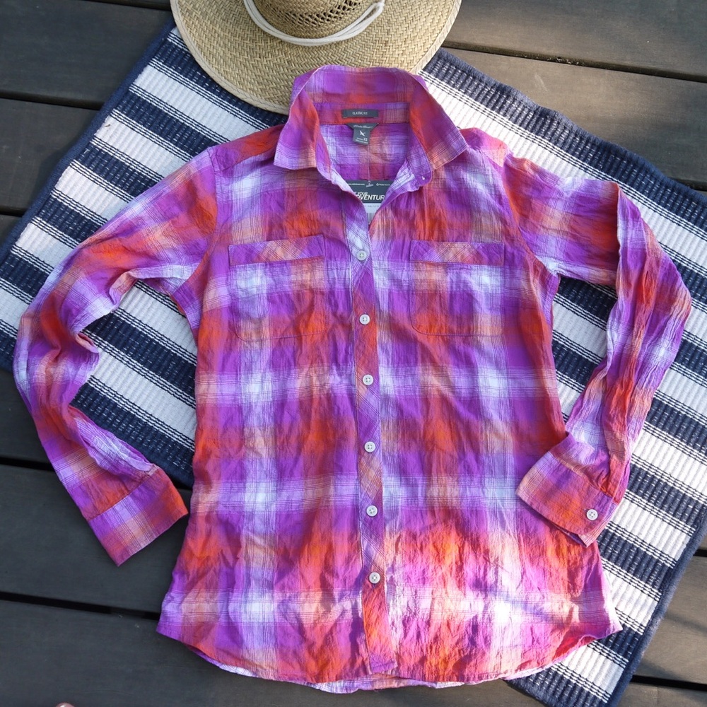 NWT Eddie Bauer Plaid hiking shirt